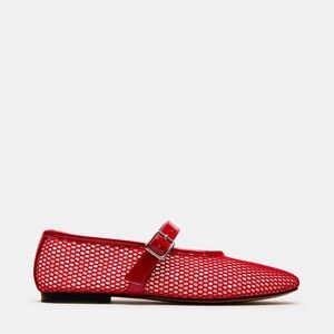 Steve Madden Red Mesh Flats (Dreaming Red)